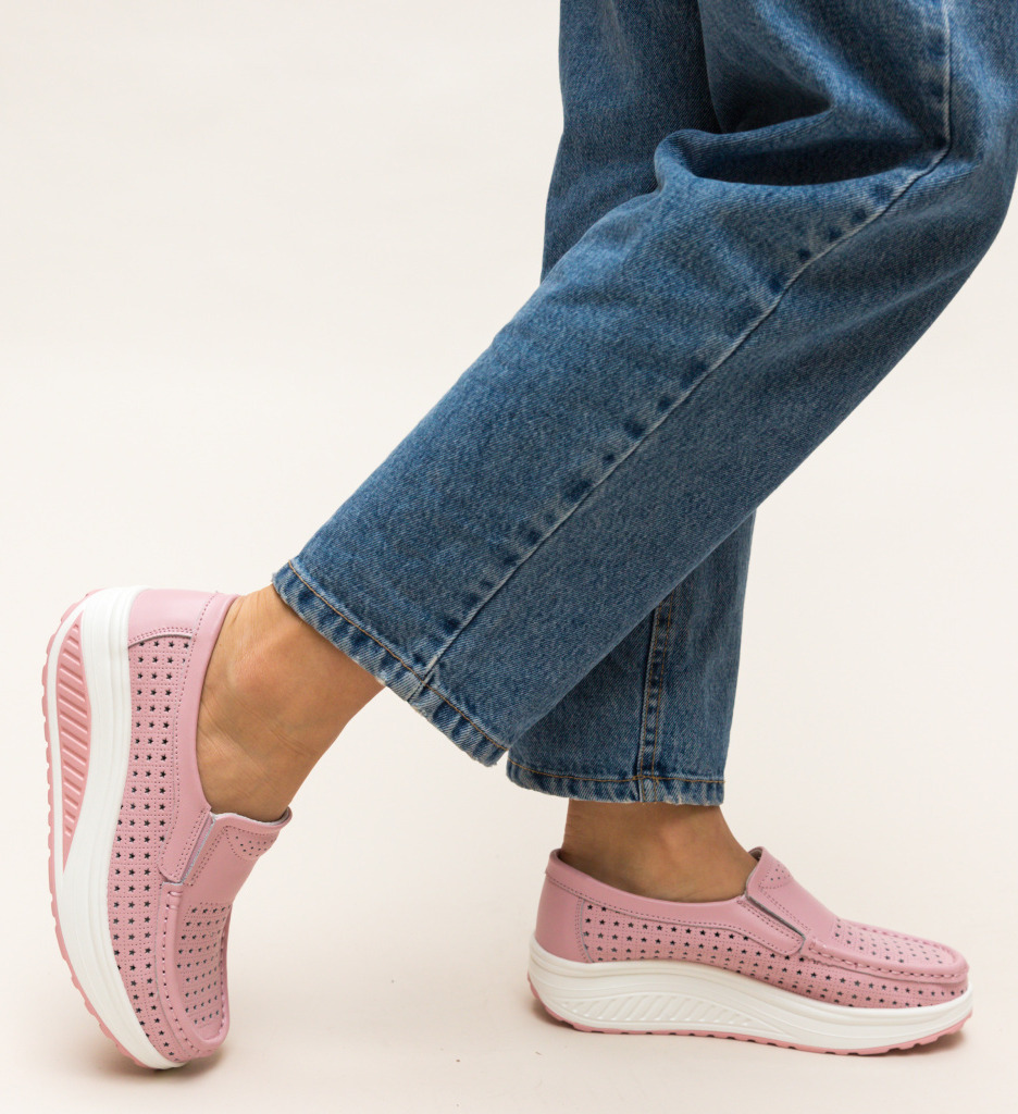 Pantofi Casual Bicaz Roz - Confort și Stil Zilnic - imagine 2