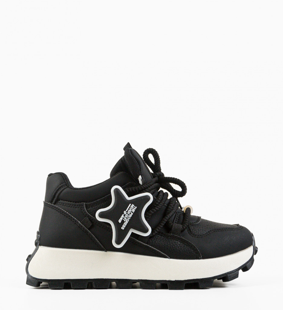 Sneakers Dama Starko Negri | Confort și Stil Urban - imagine 3