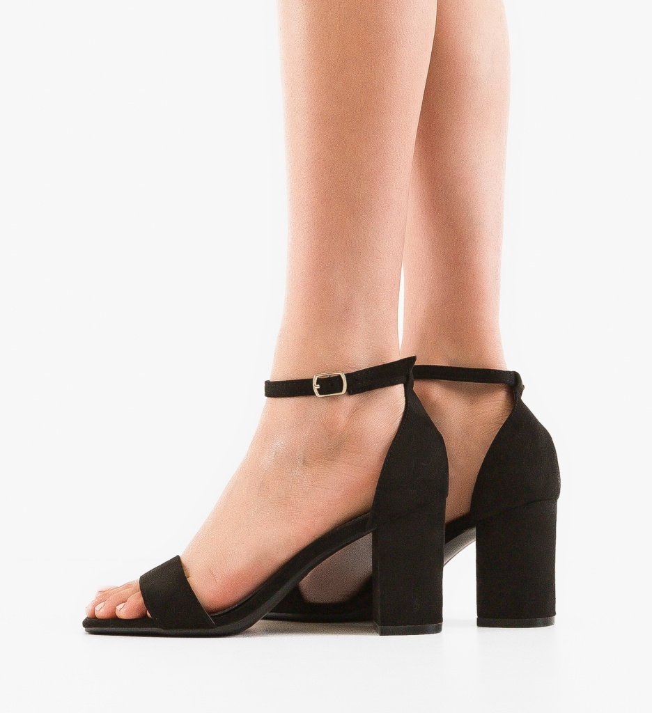 Sandale cu toc Huff Negre - Eleganță maximă - imagine 3