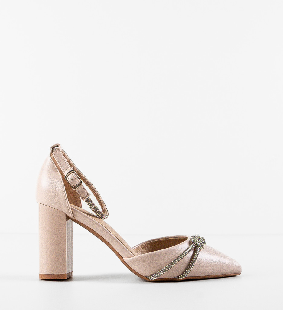 Pantofi cu Toc Cenat Bej - Eleganță și Stil - imagine 5