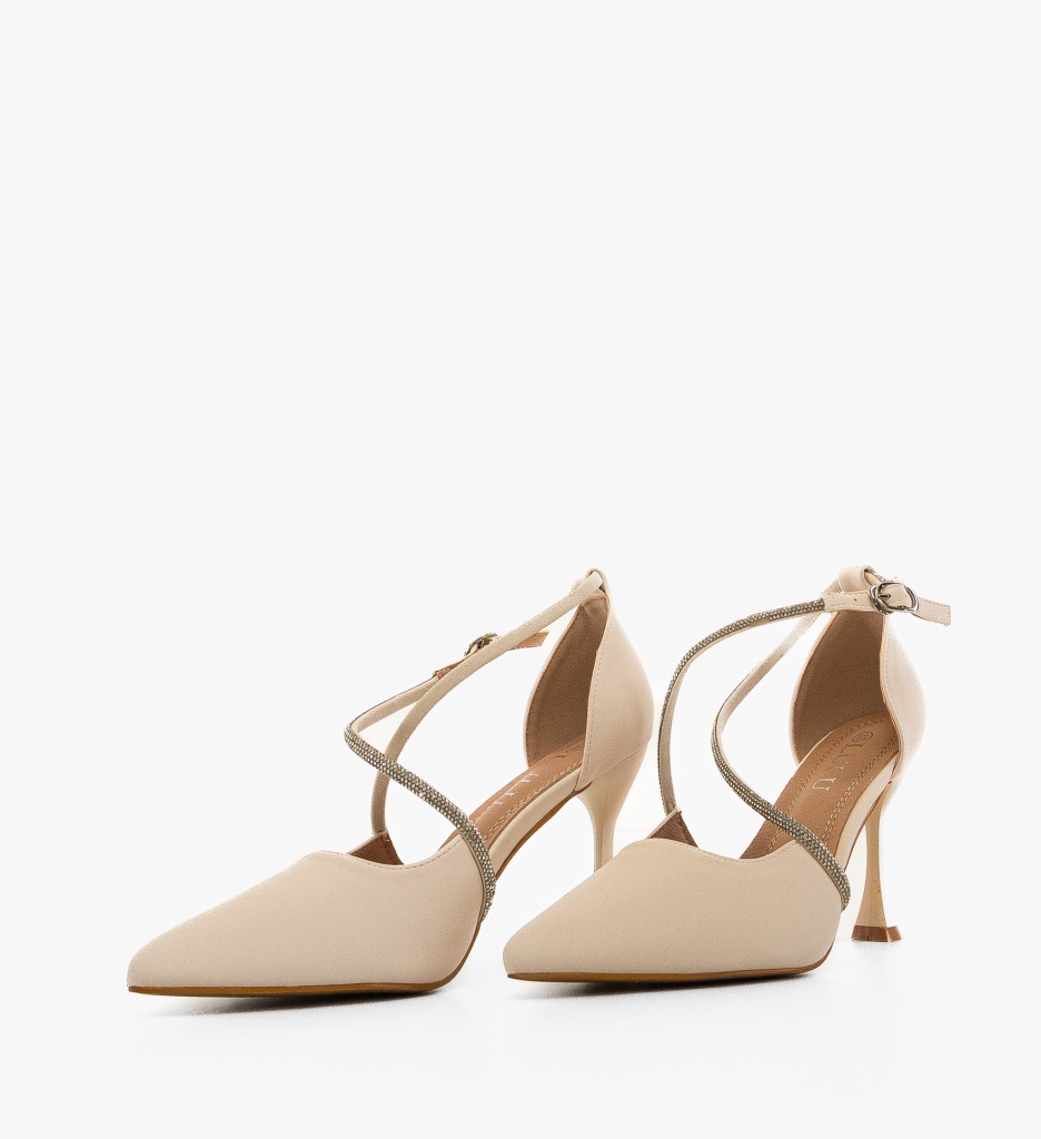 Pantofi Dama Austin Bej | Toc Elegant - imagine 5