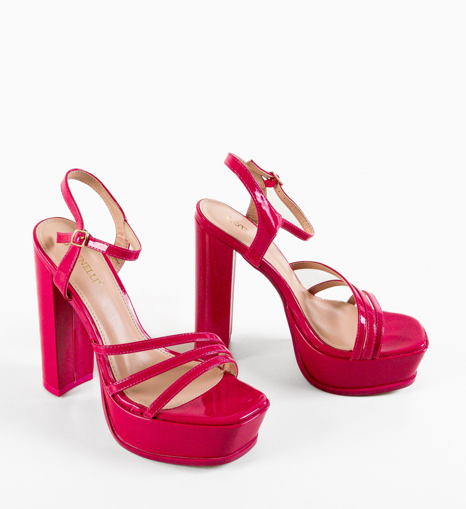 Sandale Toc Moran Fuchsia | Eleganță - imagine 6