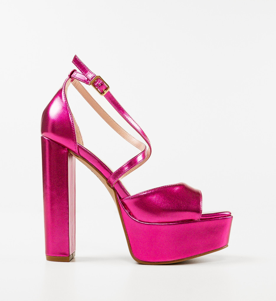 Sandale cu Toc Stella Fuchsia - Eleganță Asigurată - imagine 5