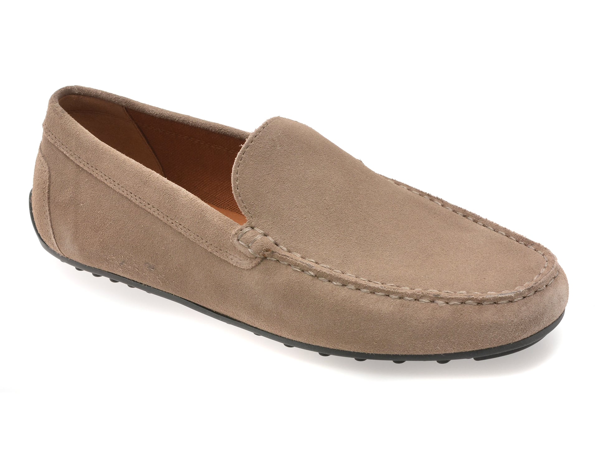 Mocasini GEOX gri, piele întoarsă U653KC
