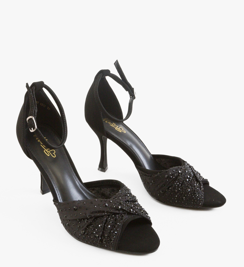 Sandale cu toc Kavra Negre - Eleganță și Stil - imagine 2