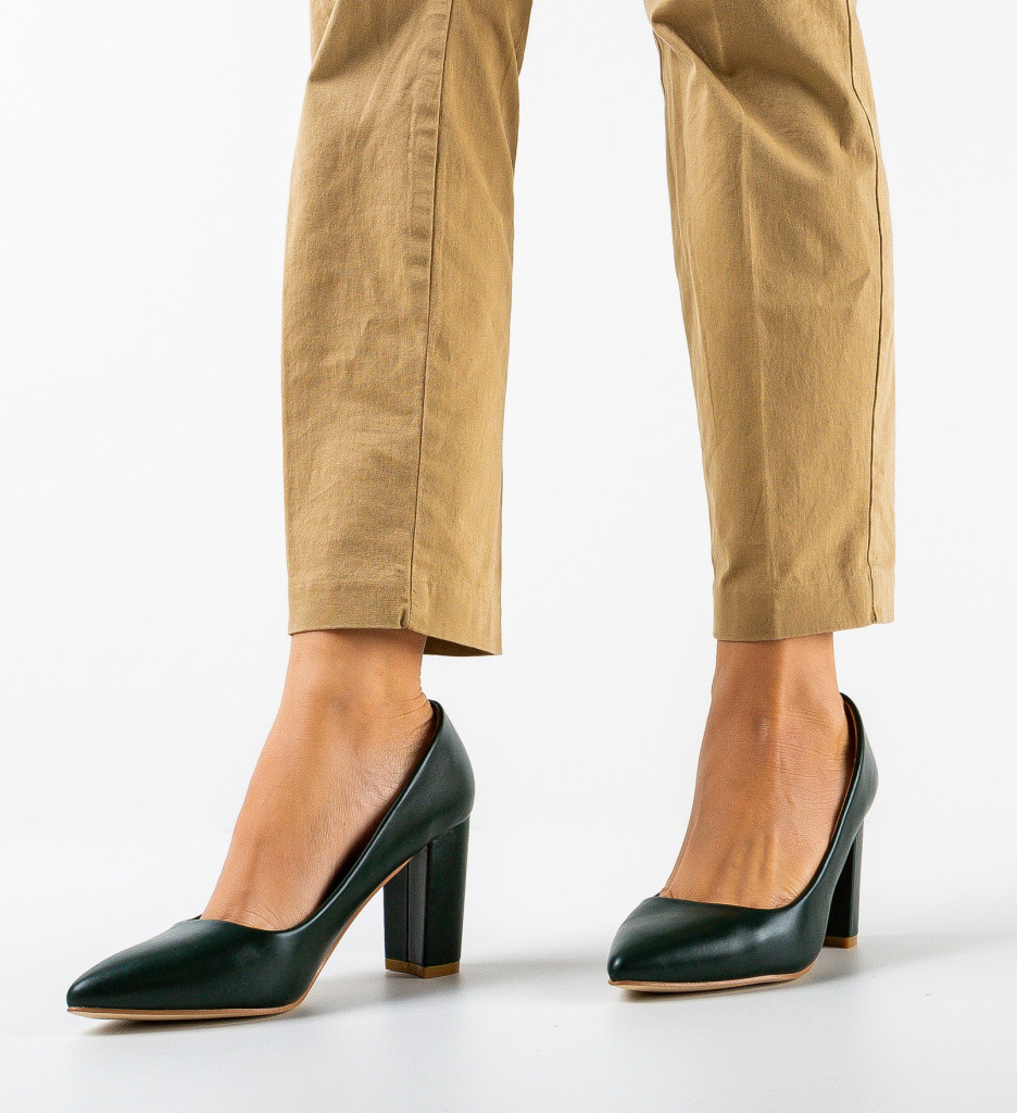 Pantofi cu Toc Pauline Verzi | Eleganță Asigurată - imagine 2
