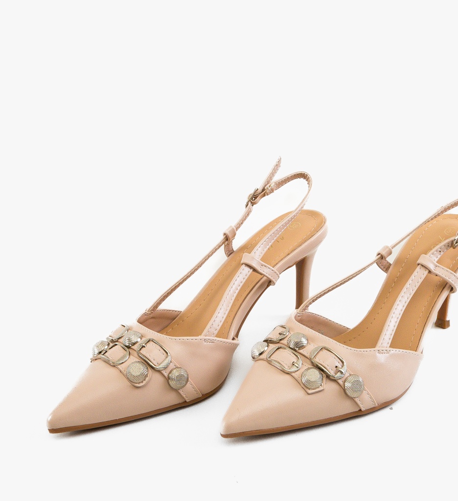 Pantofi Fleur Roz cu Toc Eleganți - imagine 7