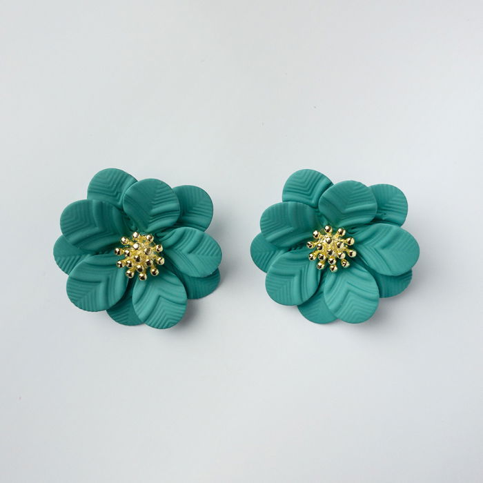 Cercei Flower Shopika - Design Elegant Verzi