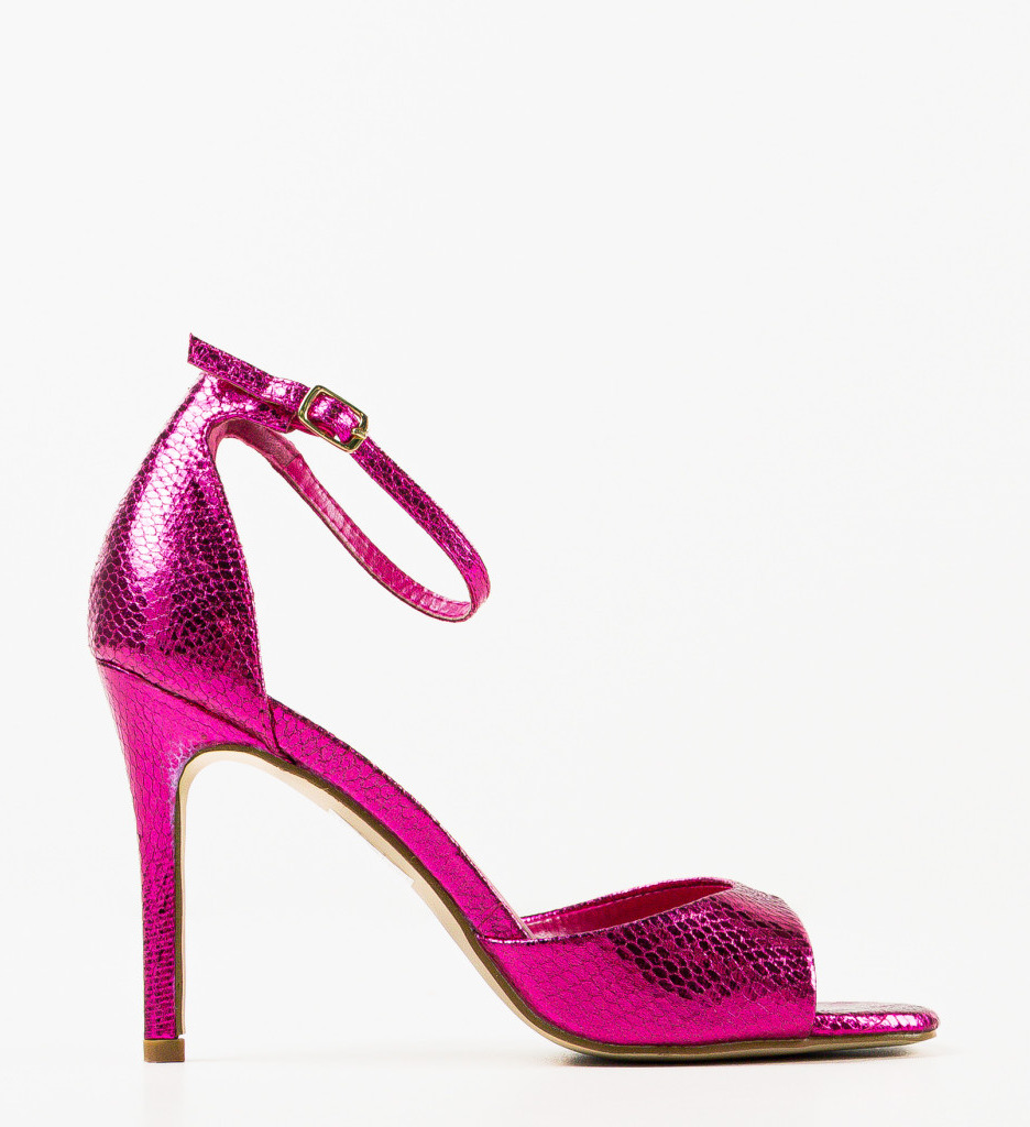 Sandale cu toc Lekaz Fuchsia - Eleganță și Stil - imagine 5