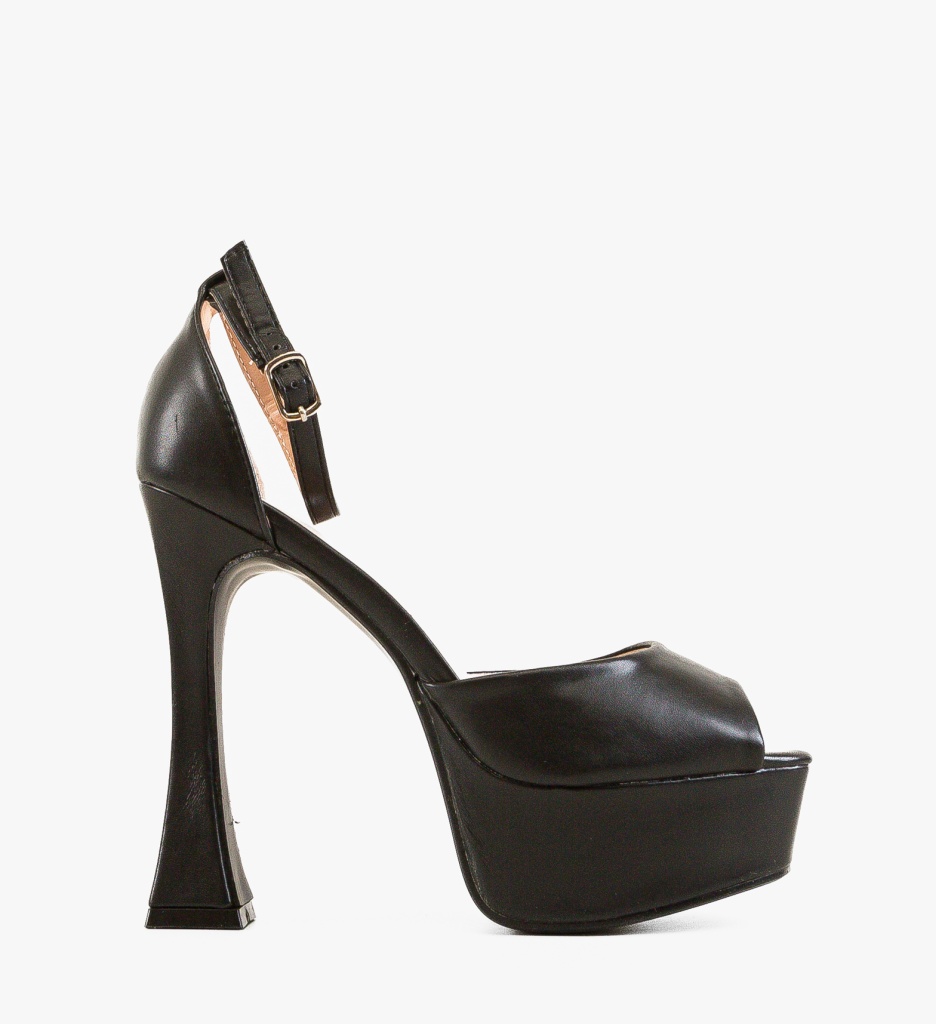Sandale cu toc Krishan Negre - Eleganță și Stil - imagine 6