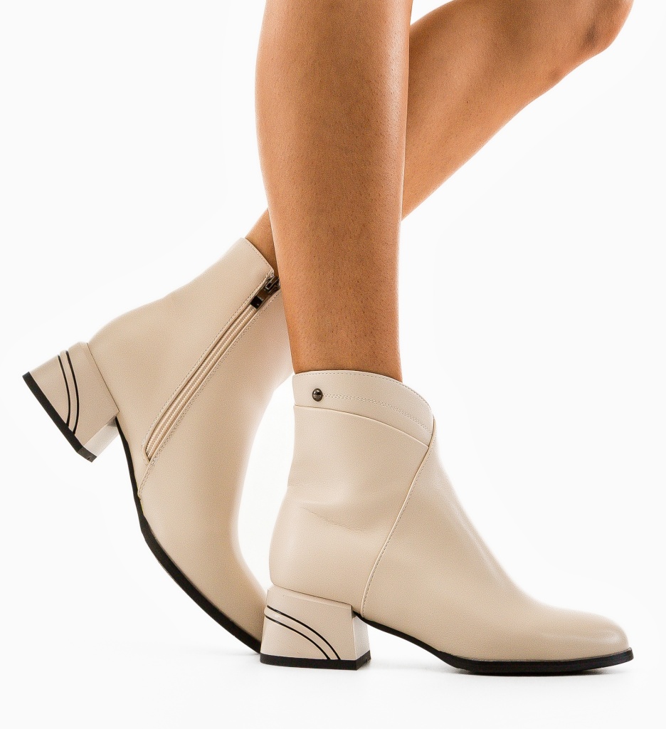 Botine Dama Kusat Bej - Confort și Eleganță - imagine 3