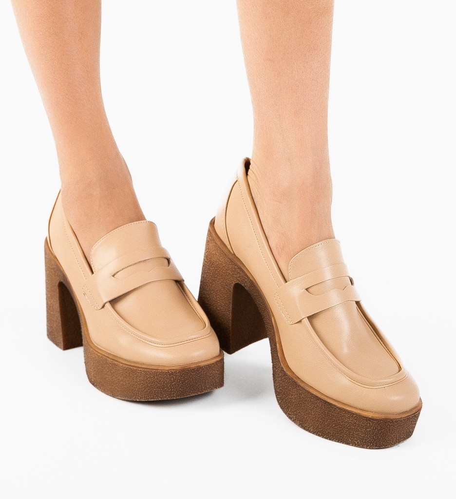 Pantofi Dama Socheat Bej - Eleganță și Stil - imagine 3