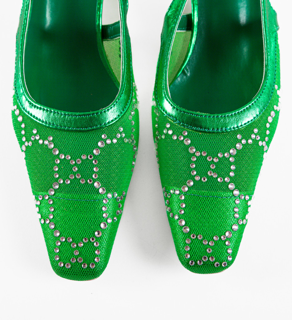 Pantofi Pete Verzi Eleganți cu Toc - Design Modern - imagine 9