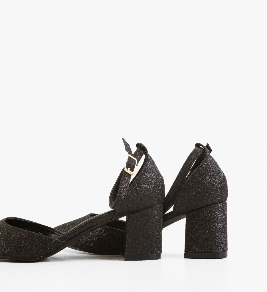 Pantofi Dama Oppe Negri cu Toc Eleganți - imagine 4
