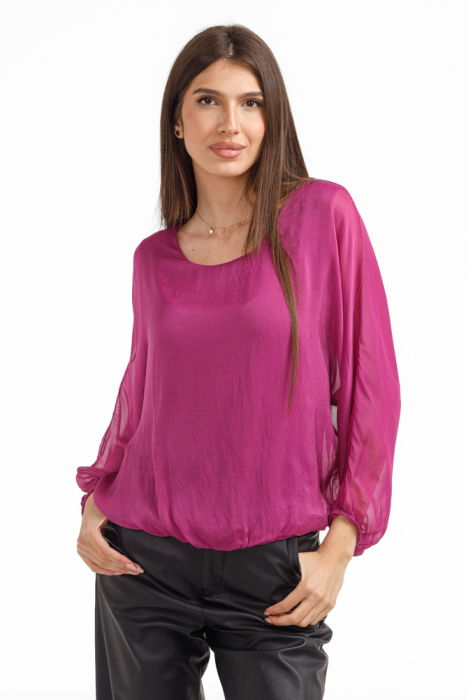 Bluza Lejera Matase Magenta | Shopika