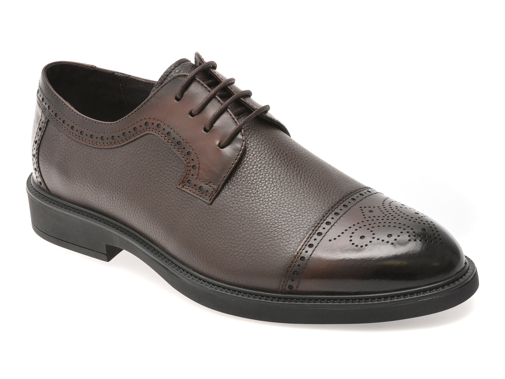 Pantofi OTTER Maro Piele Naturală Eleganți - imagine 2