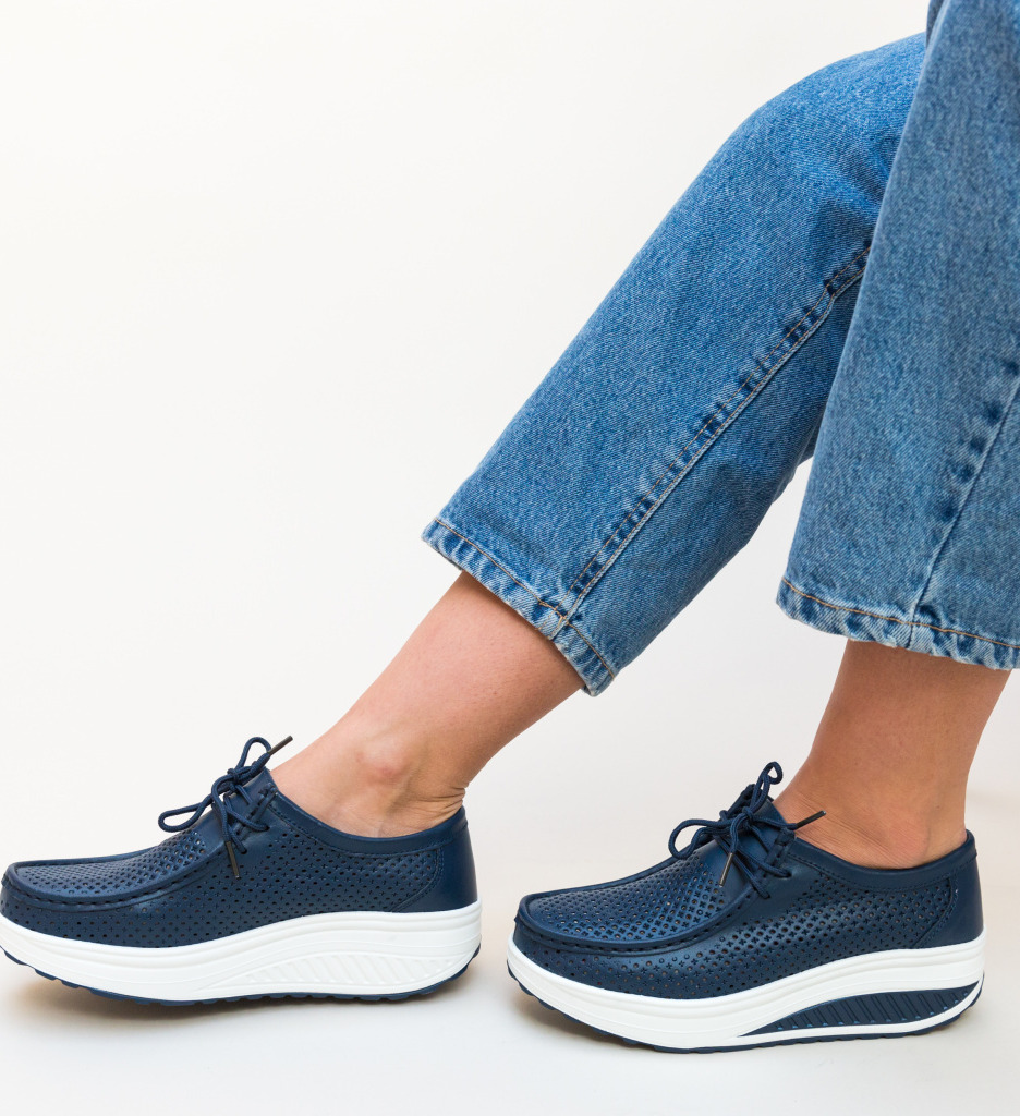 Pantofi Casual Baroco Bleumarin - Stil & Confort - imagine 3