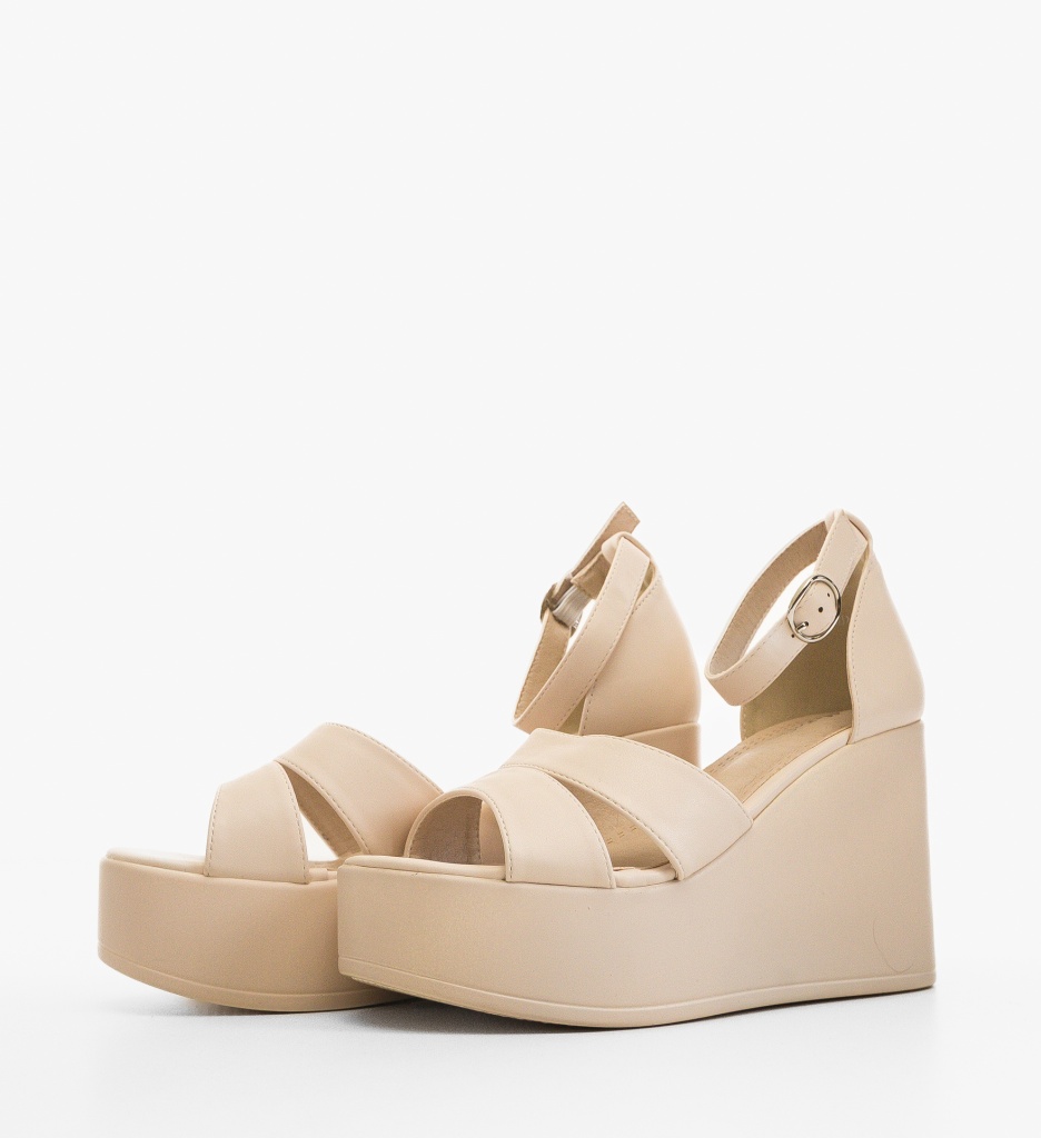 Platforme dama Kiana Bej - Eleganță și stil - imagine 4