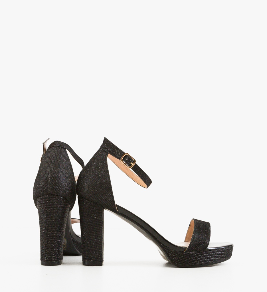 Sandale cu Toc Reid Negre | Eleganță și Stil - imagine 7
