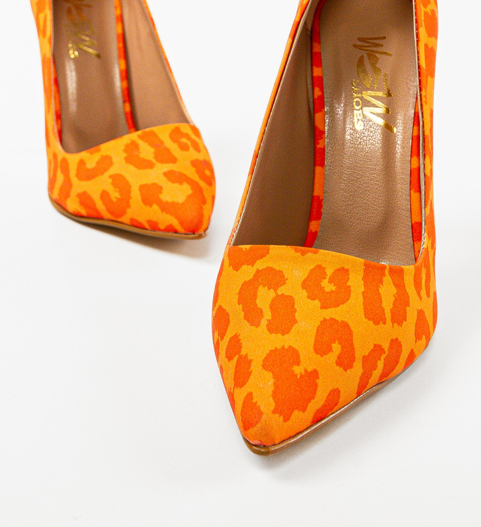 Pantofi Toc Rimo Portocalii - Eleganță Modernă - imagine 7