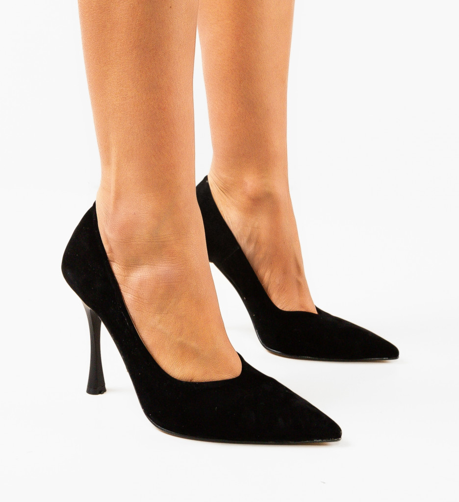 Pantofi cu Toc Eleganți Limoncelo Negri