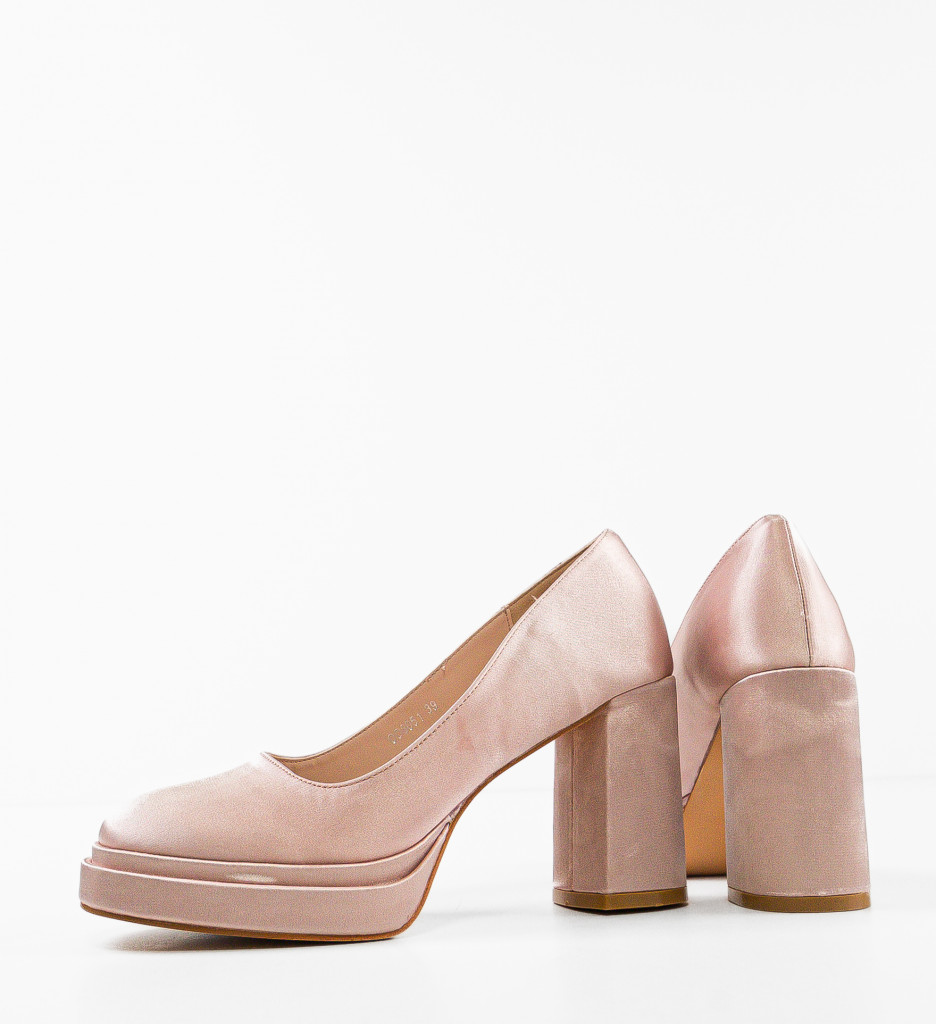 Pantofi Dama John Bej cu Toc Eleganți și Comozi - imagine 6