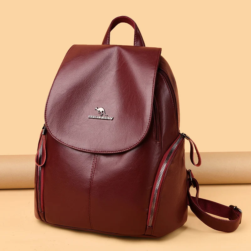 Rucsac de dama Delis Seren GT3031 Bordo, piele ecologica - imagine 3