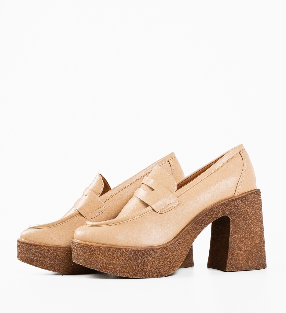 Pantofi Dama Socheat Bej - Eleganță și Stil - imagine 6