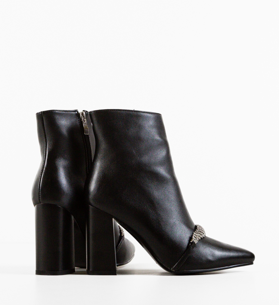 Botine Dama Schoorel Negre Elegante - imagine 6