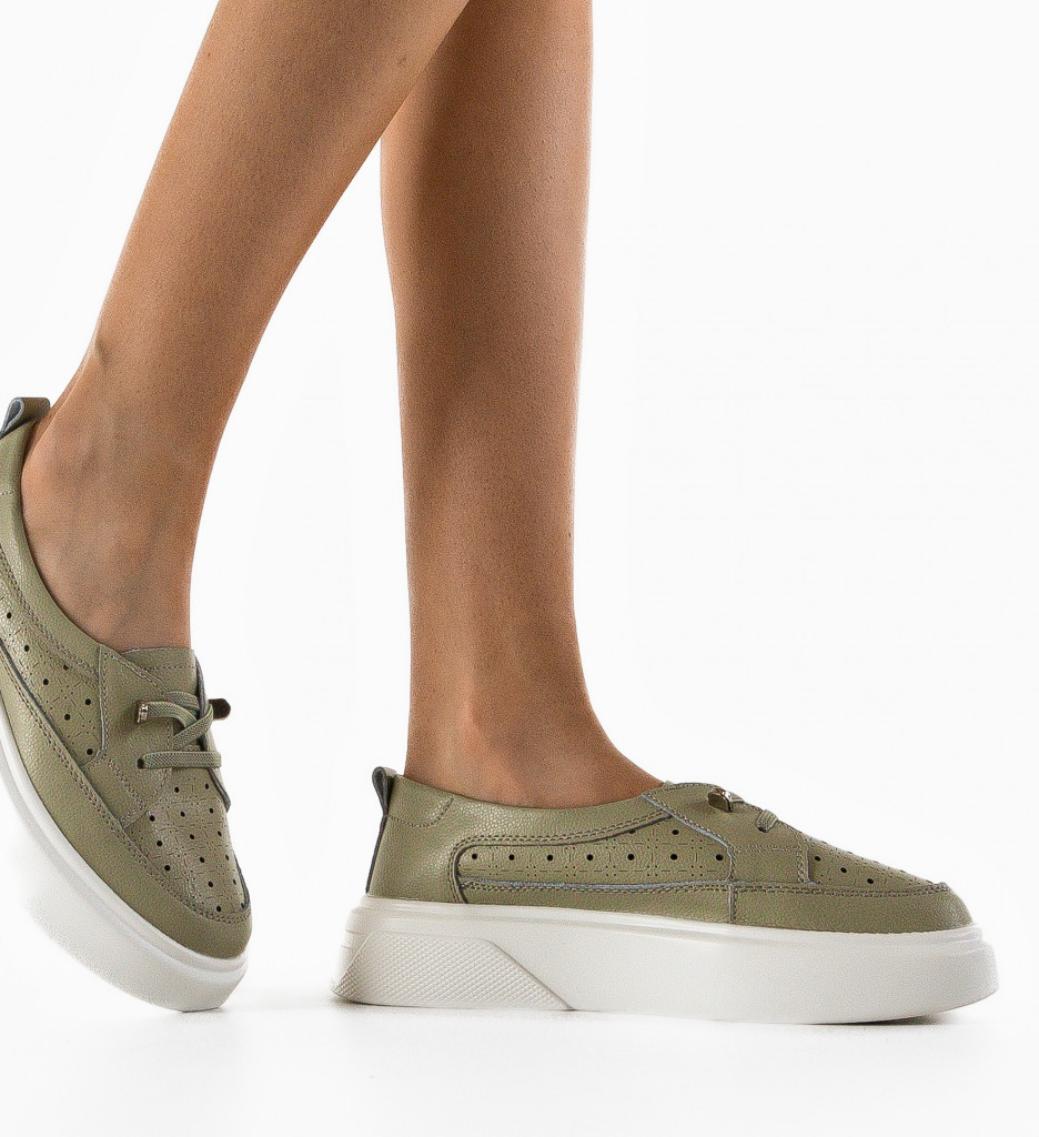 Pantofi Casual Darya Khaki - Confort și Stil Zilnic - imagine 3