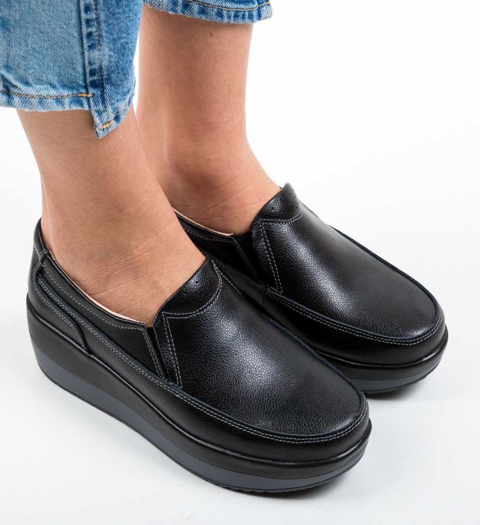 Pantofi Freeman Negri - Eleganță Casual Zilnică - imagine 5