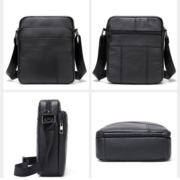 Geanta barbati Pfy Luis GT1320 din piele naturala, negru - imagine 4