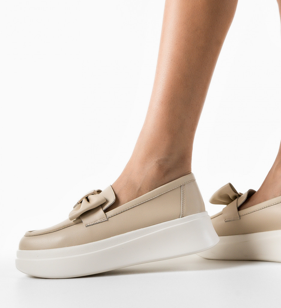 Pantofi Casual Dama Volga Bej - Confort și Stil - imagine 2