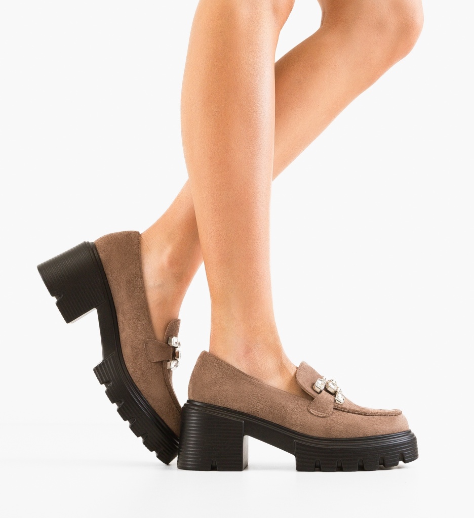 Pantofi Casual Dama Khursh Khaki | Confort si Stil - imagine 2