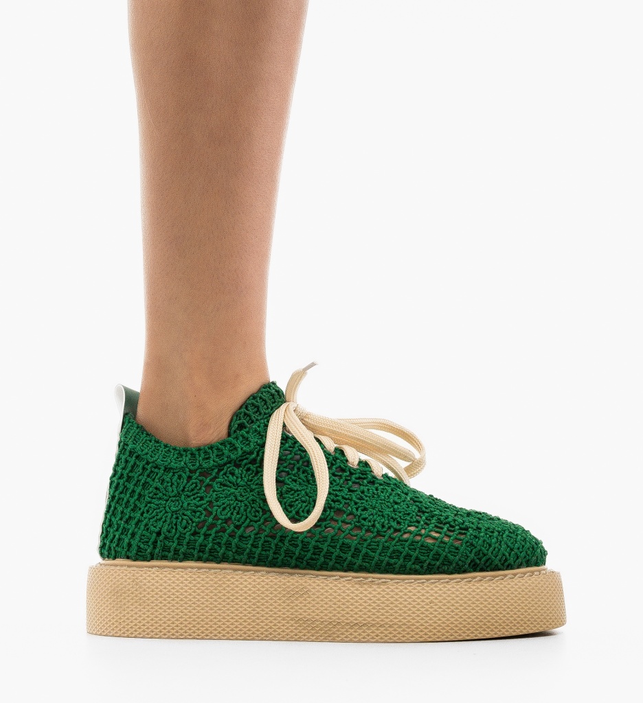 Pantofi Ystory Verzi | Stil Casual Confortabil - imagine 5
