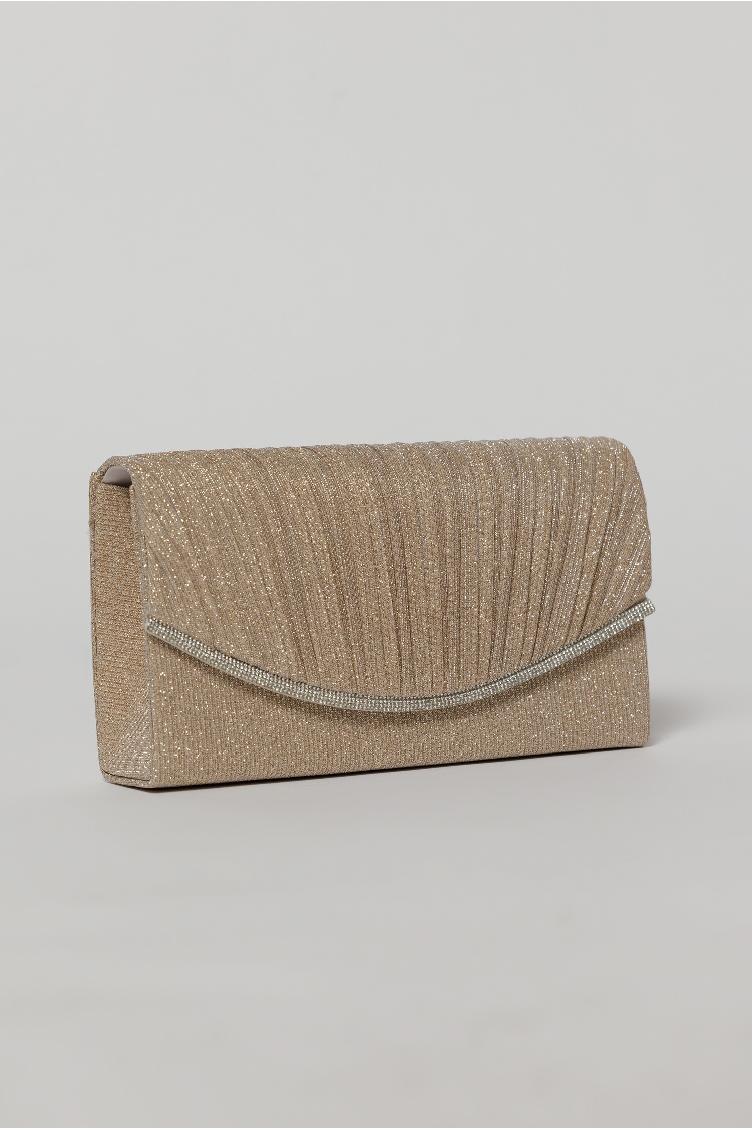 Clutch Nude Elegant cu Clapeta Curbată