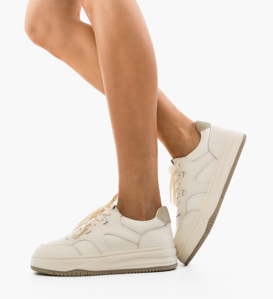 Sneakers Niuzli Dama Albi | Confort si Stil