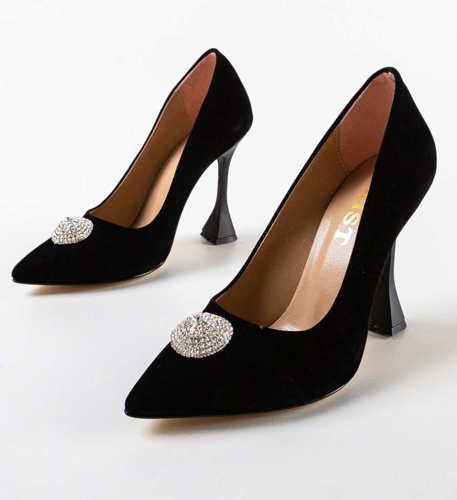 Pantofi cu Toc Valkia Negri | Stil Versatil - imagine 5