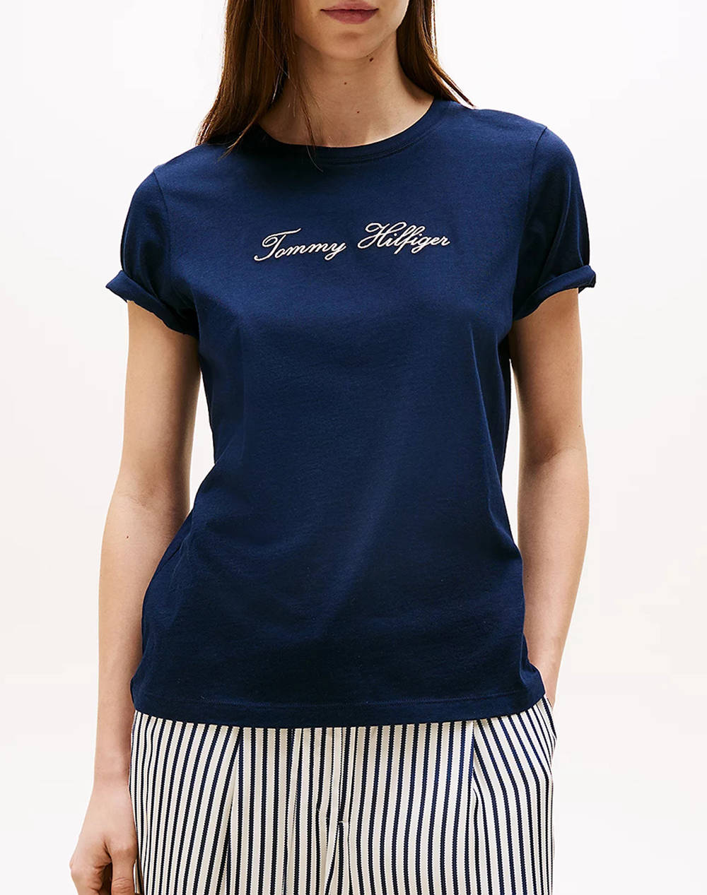 Tricou Tommy Hilfiger Dama Logo Brodat - imagine 1