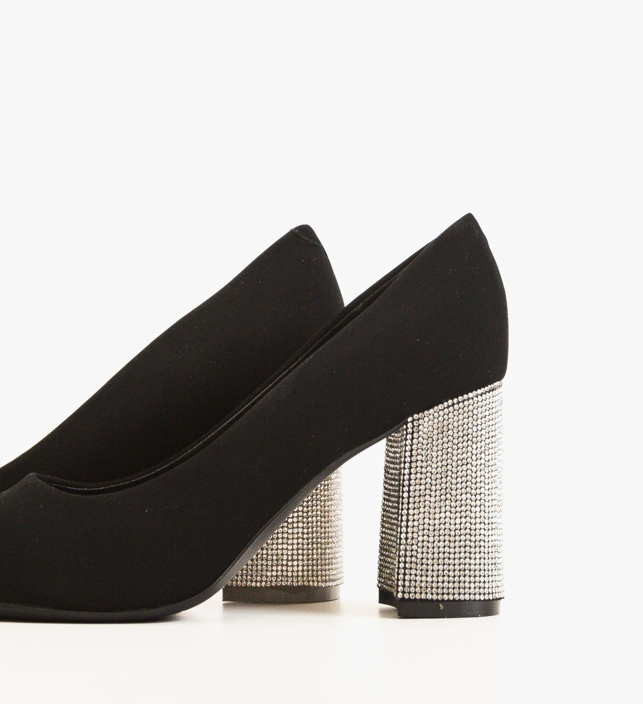 Pantofi Eleganti Negri cu Toc Sklopi - imagine 2