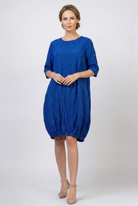 Rochie Taftă Shopika - Talie Înaltă Albastru