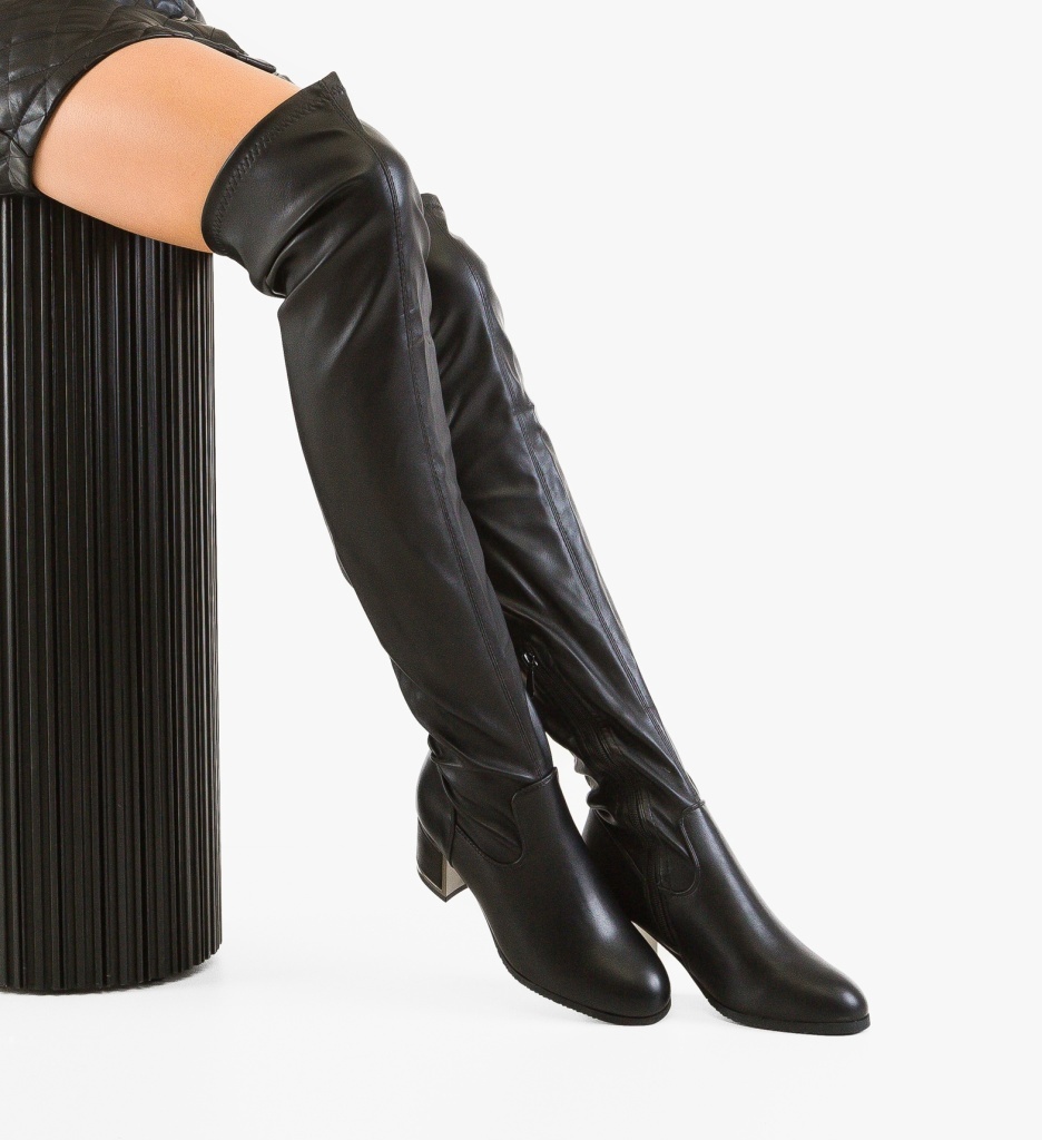 Cizme Dama Bynna Negre Depurtat | Eleganță Maximă - imagine 3