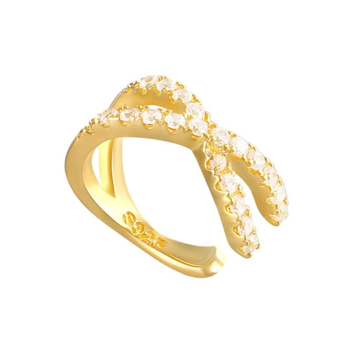 Ear Cuff Argint Delis | Model Aur Incrucisat