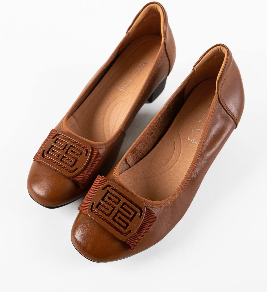 Pantofi Dama Bobbi Camel - Eleganță Supremă - imagine 8