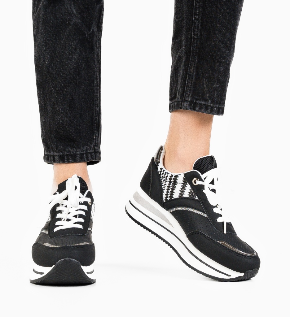 Pantofi Sport Peet Negri | Confort și Stil Zilnic - imagine 2