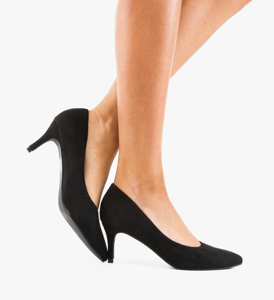 Pantofi Cheloo Negri cu Toc Eleganți