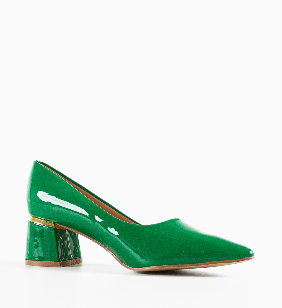 Pantofi Fedlimi Verzi cu Toc Eleganți - imagine 12