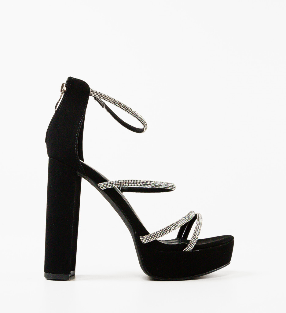 Sandale Toc Quebec Negre - Stil și Eleganță - imagine 6