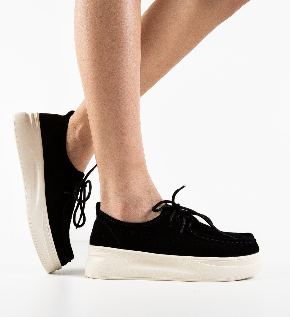 Pantofi Casual Jange Negri | Confort și Stil - imagine 2
