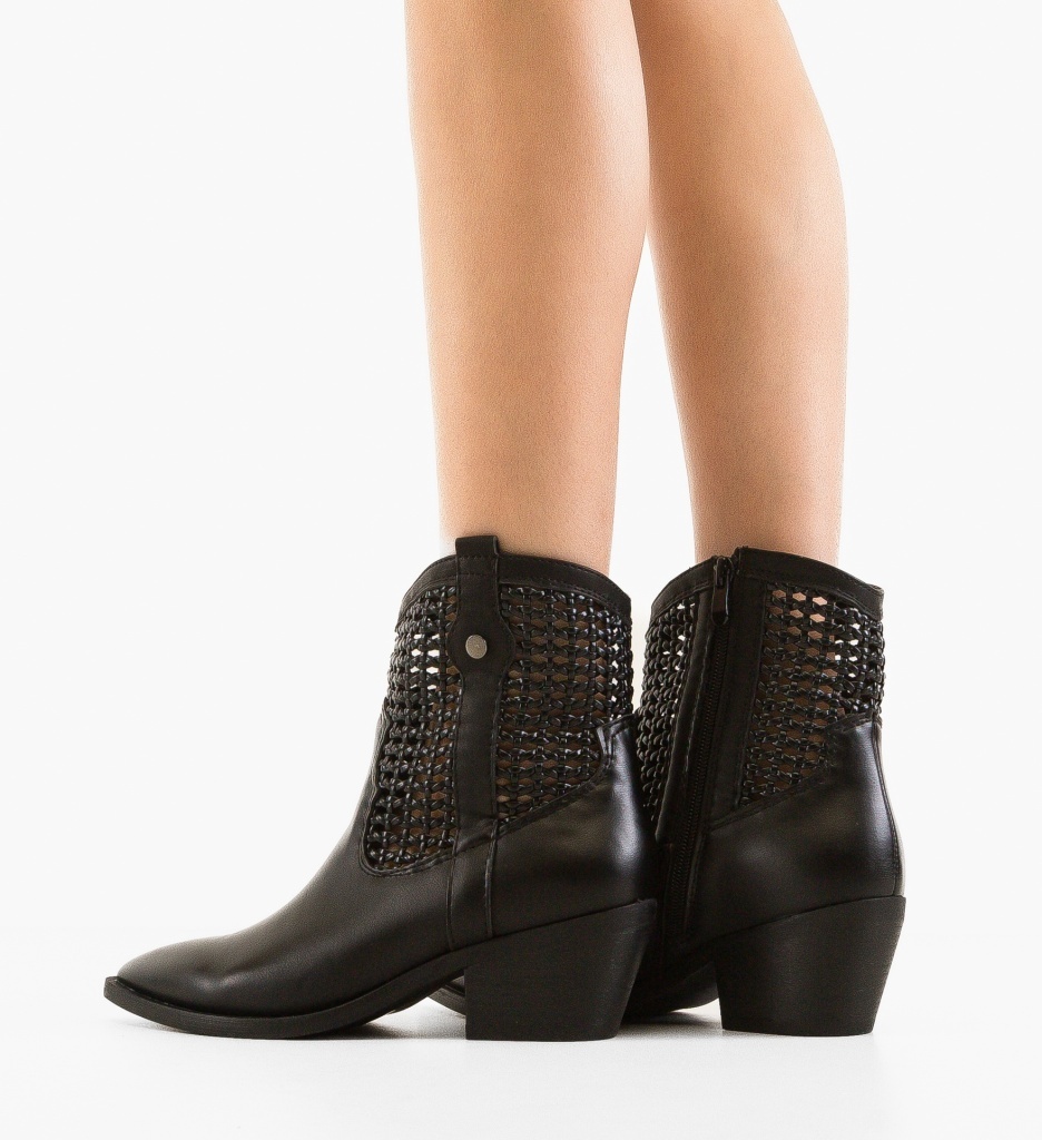 Botine Dama Fran Negre | Stil Urban Elegant